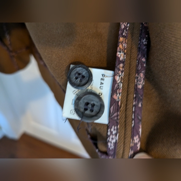 Peau de Loup Parks Faux-Wool Suit Jacket Size 18 Brown - Picture 5 of 6